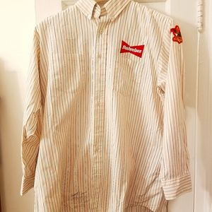 GENUINE Vintage 90s Budweiser Deliveryman's Shirt, 17-17.5 Long Unitog